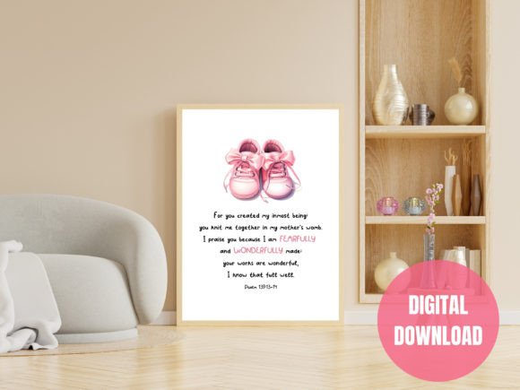 Download Bible Verse Wall Art Print for Baby Girl - Print Collection