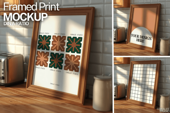 Download Kitchen Framed Mockup | Din a Ratio - Framed mockup Collection