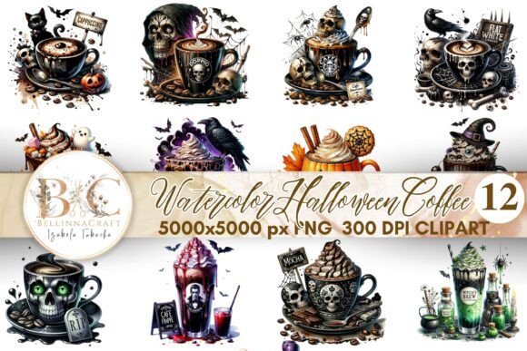 Download Watercolor Halloween Coffee Clipart PNG - Coffee clipart png Collection