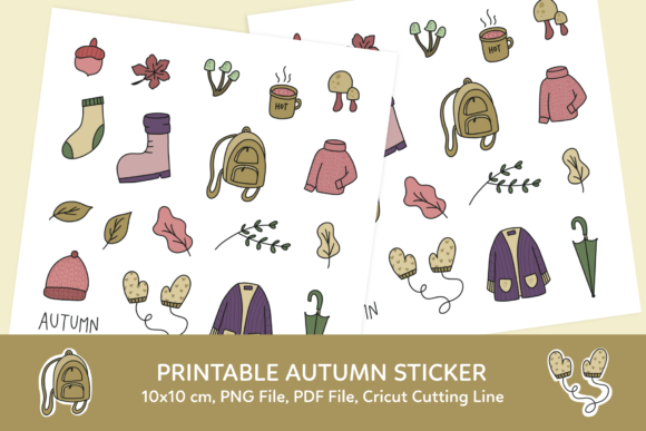 Download Autumn Printable Stickers Sheet - Print Collection