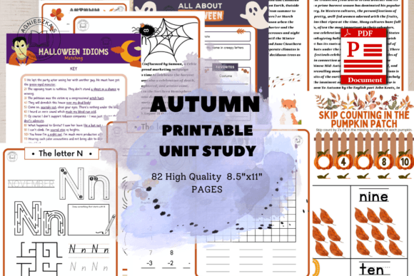 Download AUTUMN PRINTABLE UNIT STUDY for KIDS - Print Collection