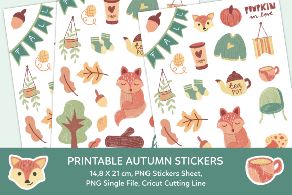 Download Autumn Printable Stickers Sheet - Print Collection