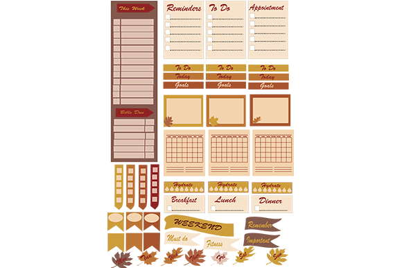 Download Autumn Printable Planner Sticker 2 - Print Collection