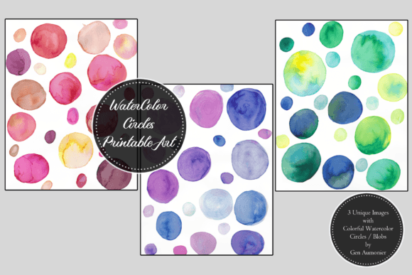 Download Watercolor Circles Printable Wall Art - Print Collection