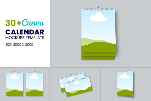 Download Canva Frame Calendar Mockup Template - Mockup template Collection