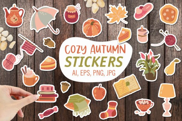 Download Cozy Autumn / Printable Stickers Cricut - Print Collection