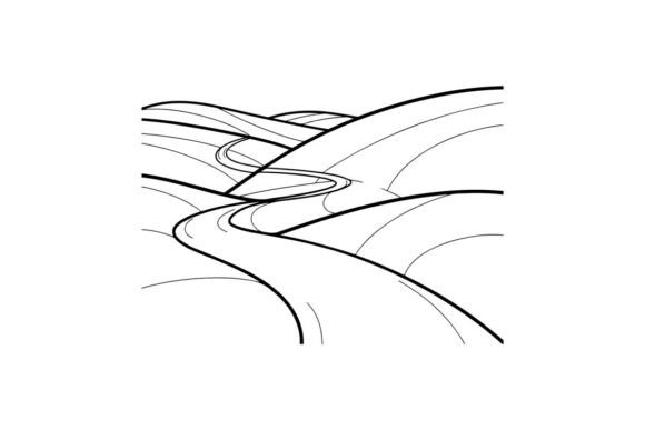 Download Curving Road Through Rolling Hills - Rolling hills Collection