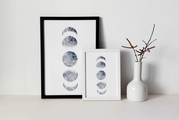 Download Watercolor Moon Print INSTANT DOWNLOAD - Print Collection