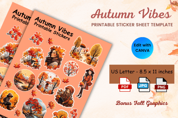 Download AUTUMN PRINTABLE STICKER SHEET TEMPLATE - Print Collection