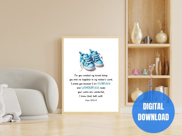 Download Bible Verse Wall Art Print for Baby Boy - Print Collection