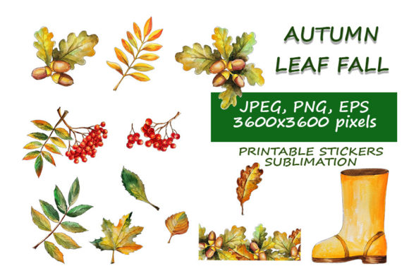 Download Autumn Leaf Fall Printable Stickers - Print Collection