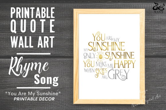 Download Kids Wall Art/ Nursery Rhyme Song Print - Print Collection