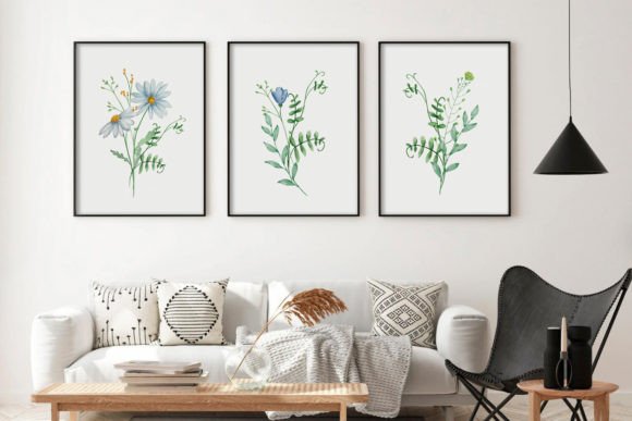 Download Wildflowers Set of 3 Prints Wall Art - Print Collection