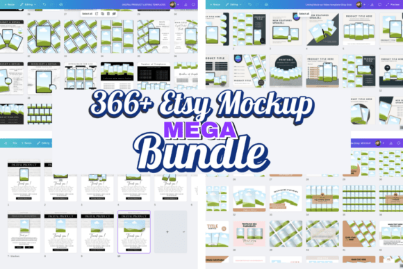Download 300+ Canva Etsy Mockup Template Bundle - Mockup template Collection